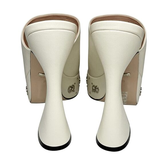 Gucci Janaya GG Studded Platform Sandals Mystic White Size 39 + Box & Dust Bags - Picture 7 of 12